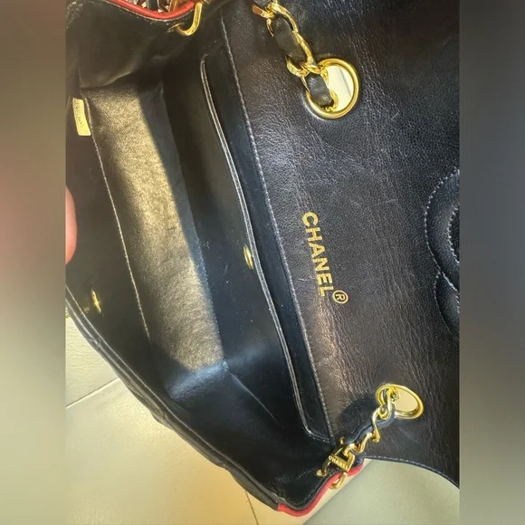 CHANEL Rare Vintage Timeless CC Bicolor single flap bag - Picture 13 of 15